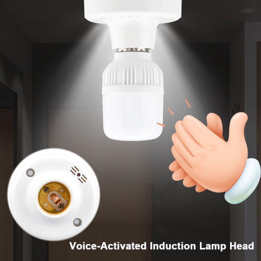 Ceiling Automatic Induction Light Bulb Switch Adapter Lamp Base E27 Lamp Holder LED Bulb Socket