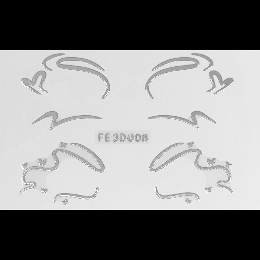 Лазерная подводка для глаз, 3D трехмерная рельефная наклейка-бабочка для макияжа глаз, сценическая наклейка-татуировка