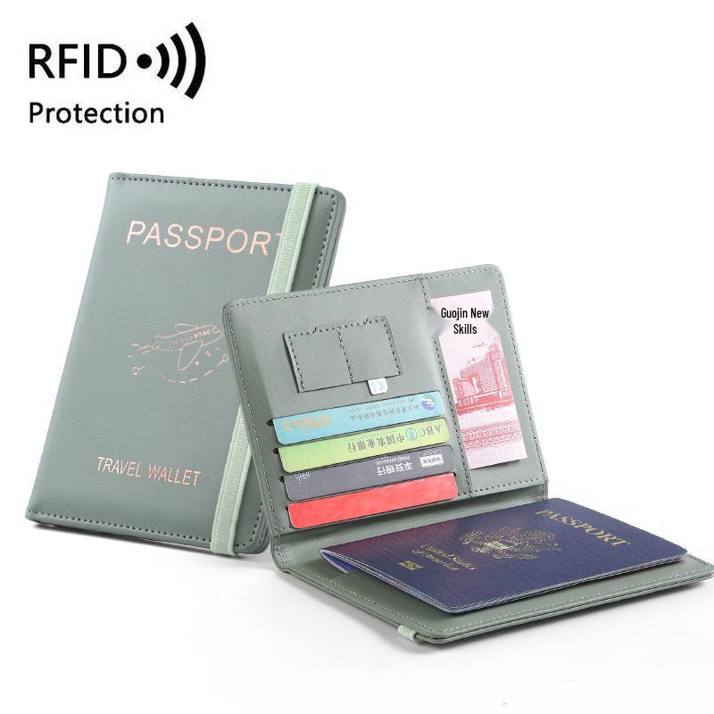 RFID Anti-Theft Cross-Border Travel Passport Wallet Organizer with Multi-Card Slots