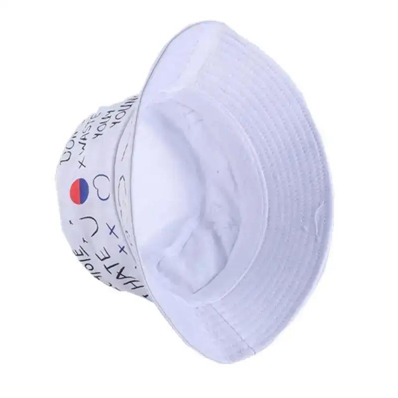 Fashion Black Unisex Harajuku Bucket Hat Fishing Outdoor Hip Hop Cap Men's Summer for Fisherman Hat Wome Hats