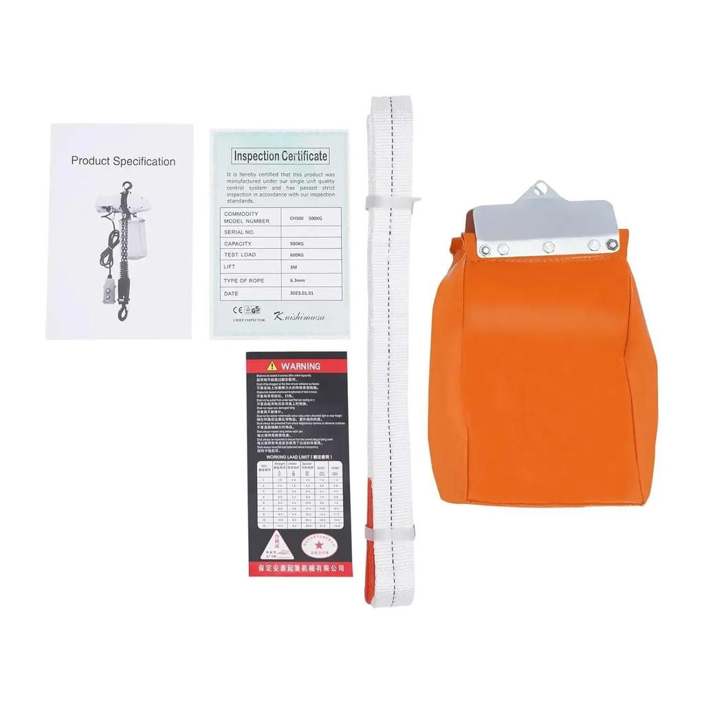 2200lbs Electric Chain Hoist,1 Ton Single Phase Overhead Crane with DT Grade Carburized Double Chain 20 Ft Lifting Height