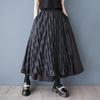 Black Cotton Mesh Plus Size High Waist Vintage Spring Summer Casual Loose Long for Woman Skirts Womens Skirt