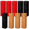 9 Pcs Red Paper Bag Portable Gift Kraft Bags Bottle Carrier Pouch Single Tote for Carriers Picnics Carry
