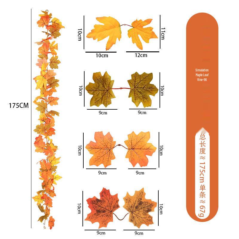 Autumn Maple Leaf Vine for Thanksgiving, Halloween & Christmas Decor