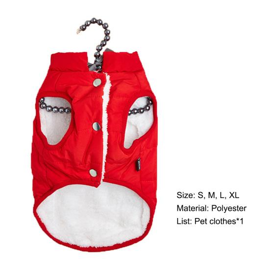 Пальто для домашних животных, однотонная ветрозащитная теплая одежда, жилет для собак, куртка для щенков