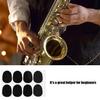Alomejor Mouthpiece Patches for Alto Saxophone, Clarinet, and Saxophone, Cushion, 0.3mm/0.5mm/0.8mm, Two Colors (0.5mm - Round - Black)