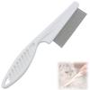 TANGRUl Pet Flea Comb for Dogs and 18cm Stainless Steel Cat Comb with Round Hair Long Cat Brush for Flea Long Hair Grooming Comb with Hanging Hole and