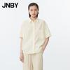 JNBY Летняя свободная хлопковая рубашка с коротким рукавом