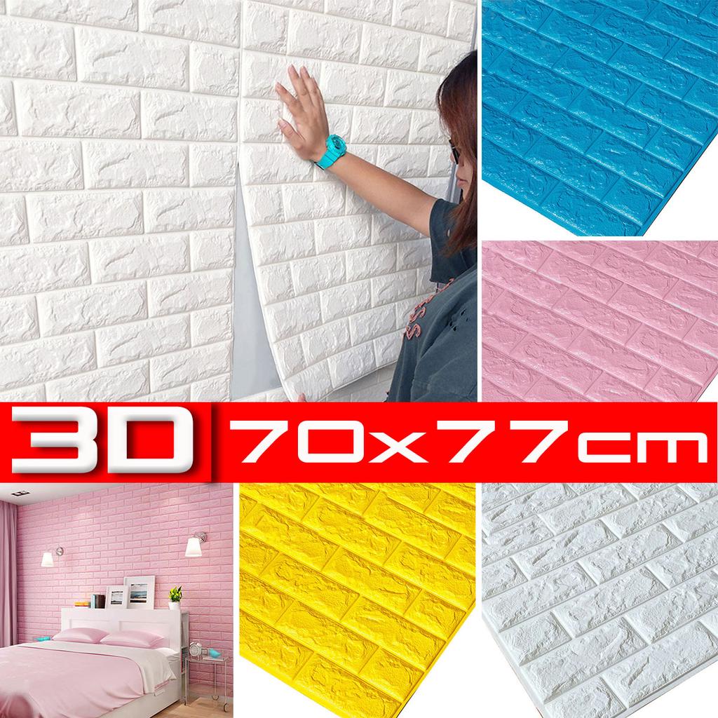 10 шт. 70x77 см 3D водостойкая плитка кирпичная стена наклейка самоклеящаяся пена домашняя кухня фон Декор обои детская комната обои