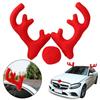 Car Christmas Reindeer Antler Decorations Reindeer Antlers Christmas Decor For SUVs Reindeer Auto Kit Christmas Car Decorat V9L0