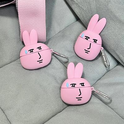 Для чехла Airpods 4 2024, Милый 3D Япония Розовый Кролик Силиконовый Чехол для Наушников для Чехла Airpod 4/Чехол для Airpods для Девочек Женщин