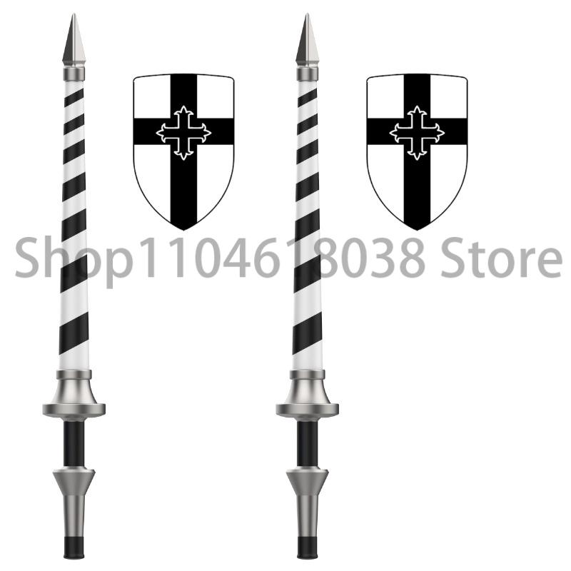 Средневековые Военные Фигурки Осьминог Морской Демон Рыцари Строительные Блоки Оружие Аксессуары Меч Храм Копье Щит MOC MINiBricks