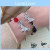 Elegant Butterfly Rose Alloy Bracelet Exquisite Design For Men And Women