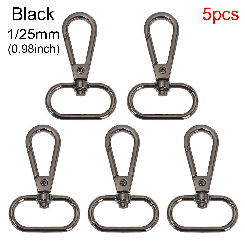 5pcs Hardware DIY KeyChain Split Ring Collar Carabiner Snap Bags Strap Buckles Lobster Clasp Hook