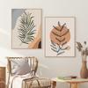 Абстрактные геометрические линии листьев, современные постеры, холст, картина, настенная художественная печать, картина для спальни, гостиной, интерьера, домашнего декора