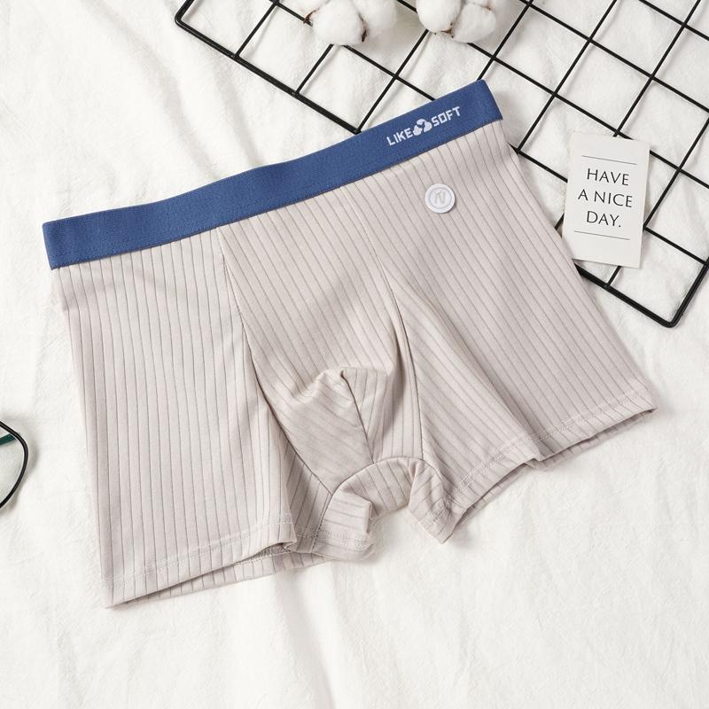 Men's Cotton Boxer Briefs Men's Fashion Printing High Elastic Skin-friendly Cotton Antibacterial Underpants