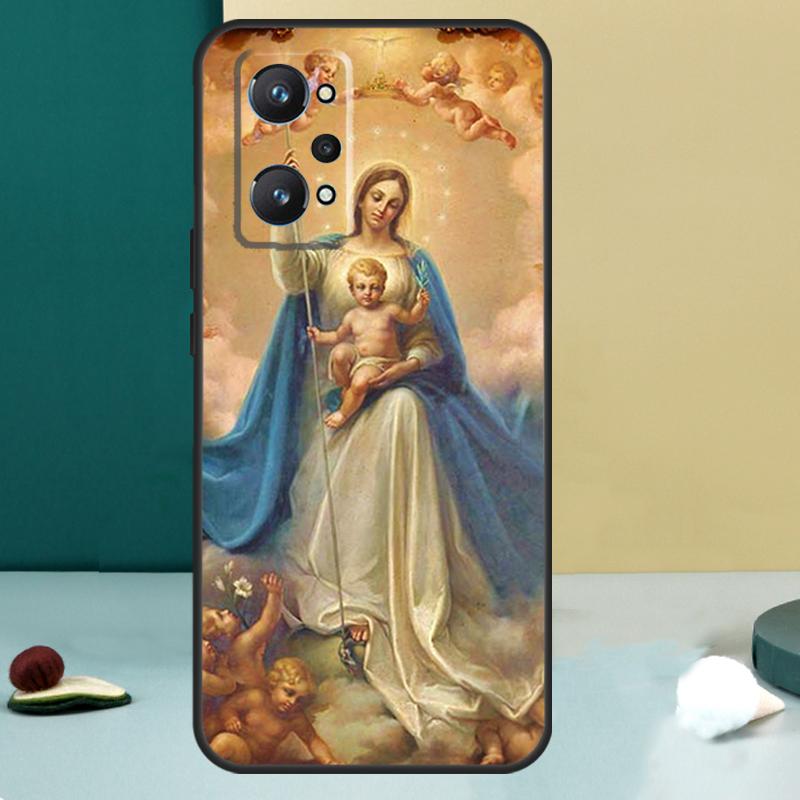 Чехол с Девой Марией для Realme GT 6T 5 6 GT 7 Pro C67 C75 C61 C55 C53 C51 C21Y C25S 10 11 12 13 14 Pro Plus