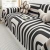 High Sense Sofa Slipcover Full Cover Cloth Nordic Stripes Sofa Towel Sofa Cover Non-Slip Dustproof Cloth