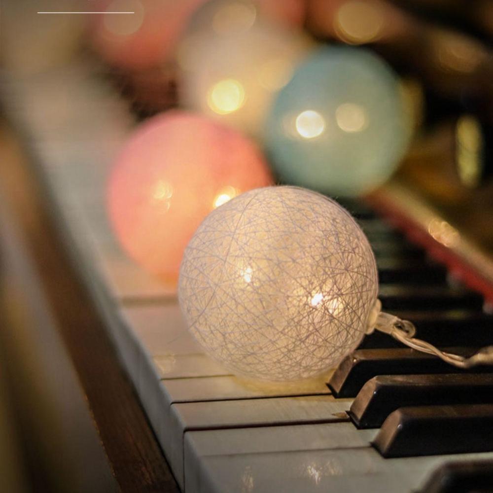 1,5 м/3 м USB шарики гирлянда 10/20 светодиодов ватные шарики гирлянда украшения для вечеринки