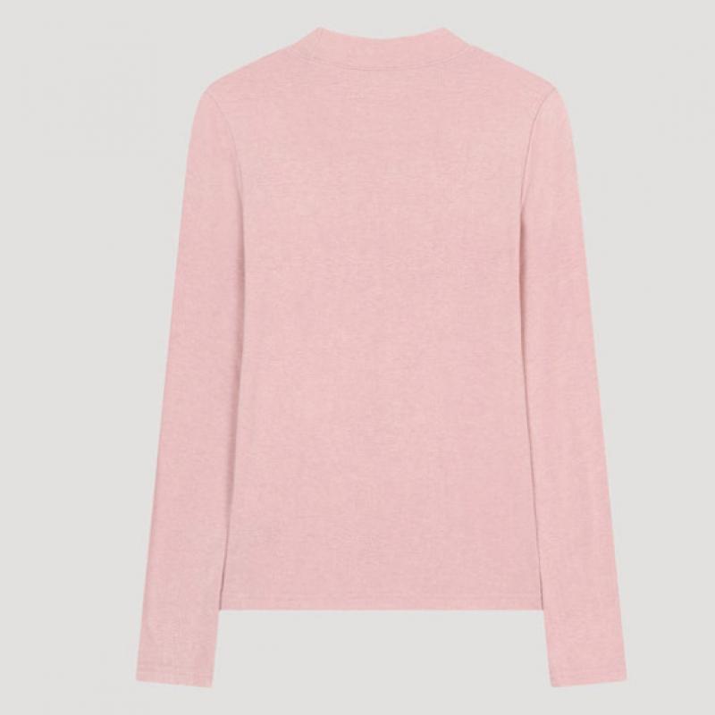 [She S miSS] Мягкая шерстяная футболка с воротником-стойкой SajTSo12510