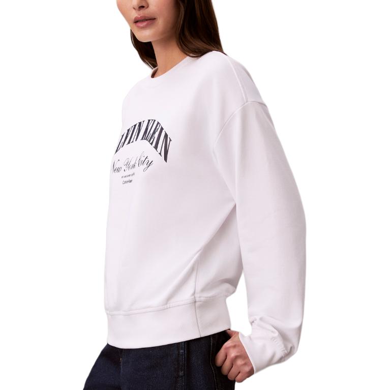 Calvin Klein Свитшот с круглым вырезом и принтом, с длинным рукавом, женский, 47F818G-YAF