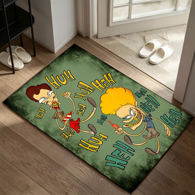 Beavis and Butt‑Head Carpet Non-slip Indoor Mat Suitable for Office Chair Living Room Computer Desk Decorative Home Office Carpet Polyester Fiber Mat