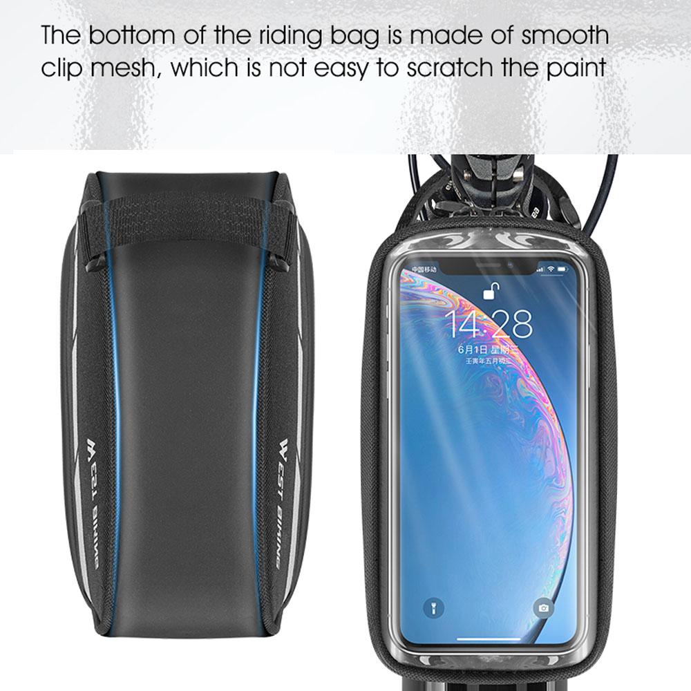 1л Сумка для велосипеда Светоотражающая сумка для велосипедной рамы Сумка с передней трубкой Сенсорный экран Сумка для мобильного телефона Велосипедная сумка Дорожная сумка