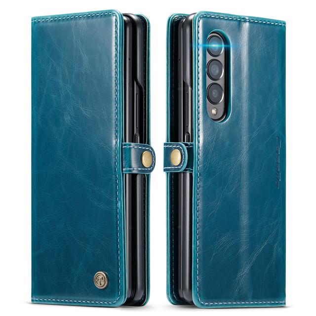 Full Protection Business Leather Case For Samsung Galaxy Z Fold3 Fold 4 Fold4 Fold 3 5g Zfold4 Card Pocket Mobile Phone Cover