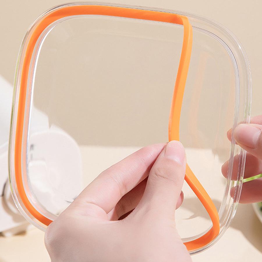 Прозрачная кухонная емкость для специй с четырьмя отделениями, ручкой-ложкой и крышкой - Прочный пластиковый органайзер для приправ