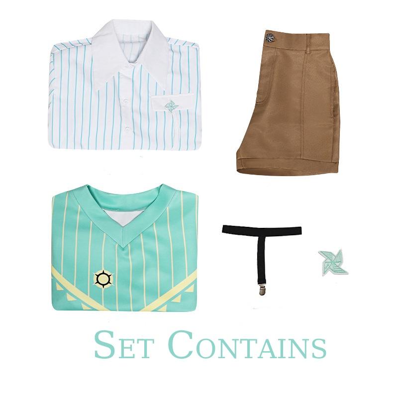 Венди Genshin Impact Праздничная Повседневная Одежда для Ролевых Игр Украшение на Грудь