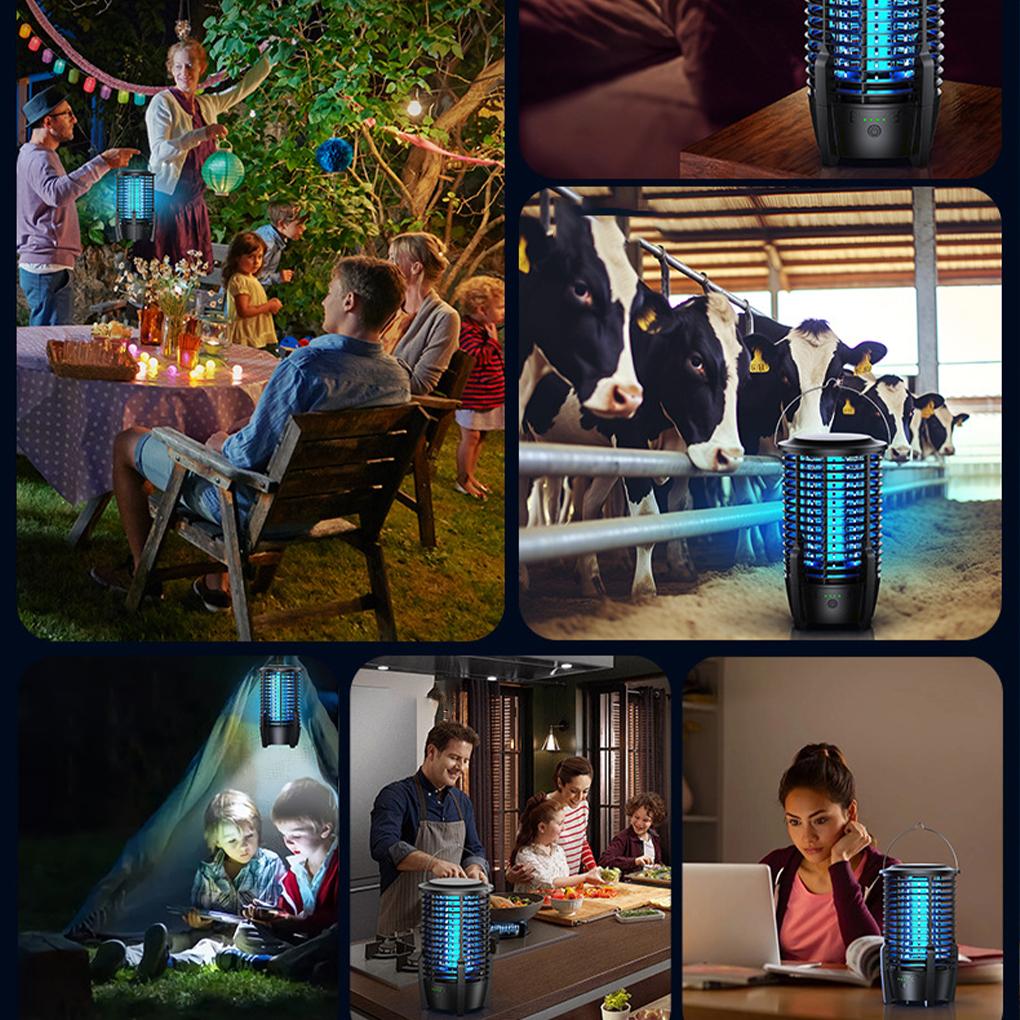 Эффективная лампа от комаров Мгновенное уничтожение Технология электросети Отпугиватель комаров Перезаряжаемые мухи