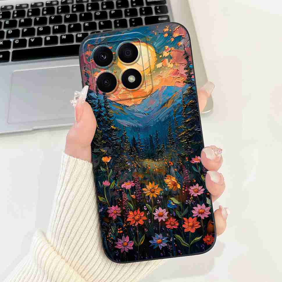 For Honor X8a 4G CRT-LX1 Case Cute Butterfly Luxury Flower Soft Silicone Cover For Huawei HonorX8a X8A CRT-LX2 6.7" Bumper Shell