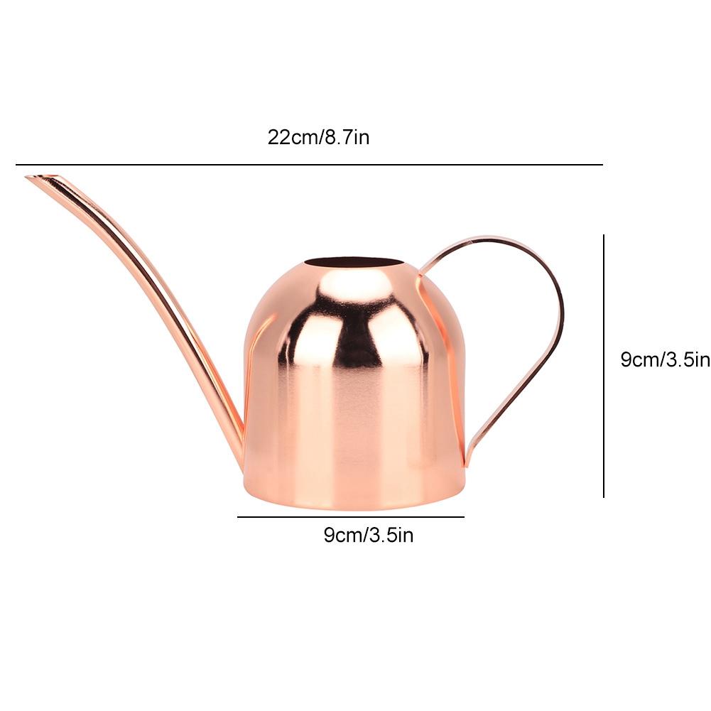 500ml Watering Can Stainless Steel Long Mouth Sprinkling Pot with Handle for Home Garden Plants Flowers Watering