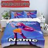 3pcs Duvet Cover Set (1*Duvet Cover + 2*Pillowcase, Without Core), Custom Name KPop Demon Hunters Pattern Bedding Set, Home Bedroom Decor Gift