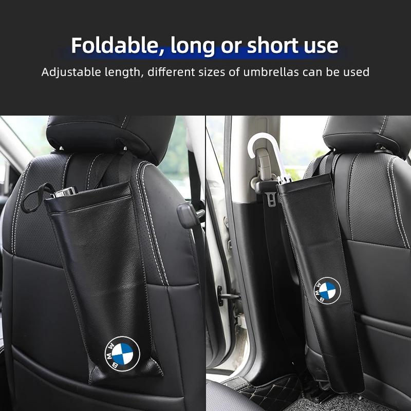 XJBN1 New Car Waterproof Umbrella Storage Bag PU Leather Cover Umbrella Organizer Holder For BMW E46 E90 E60 F30 F10 E39 E36 F20