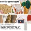Новый 3мм шнур макраме мягкий экологичный цветной хлопковый шнур для плетения и вязания узлов домашний декор