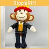 Steal A Brainrot Jandel Black Monkey Plush Toy With Red Hat Soft Cotton Collectible For Kids And Fans