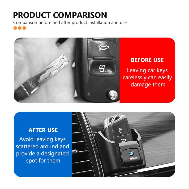 BBIP8 Dashboard Car Key Storage Box Compact Key Organizer Key Holder For BMW M Sport M2 M3 M4 M5 M6 E46 E90 E60 F10 F20 E87 X3 X6