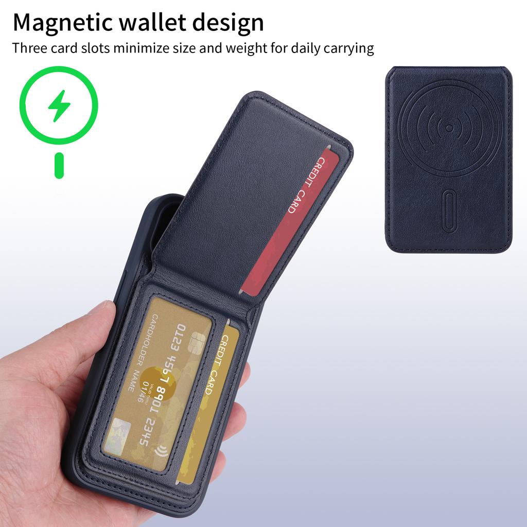 For iPhone 14 Plus Magnetic Case BETOPNICE RFID Blocking Leather Phone Back Cover with Detachable Card Bag