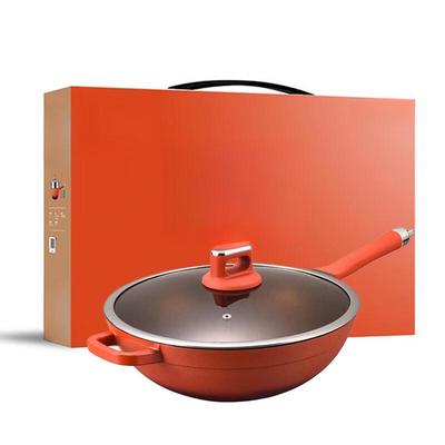 Cindy Cocoa 32 см Вок с титановым антипригарным покрытием, цвет Hermes Orange