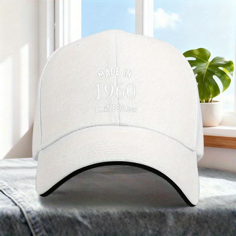 Made in 1960 Limited Edition Baseball Cap Polyester Adjustable Unisex Casual Snapback Hat