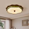 Walnut Retro Wabi-Sabi Chinese Ceiling Light: Full Spectrum Eye Protection for Master Bedroom