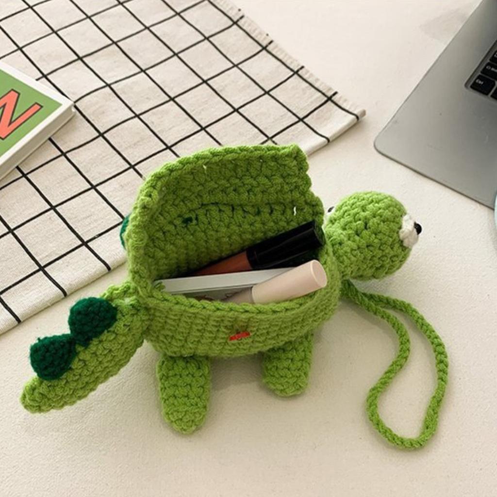 Сумка кроссбоди Динозавр, наплечные сумки, вязаные сумки для женщин - вязаная сумка для девочки, женщины