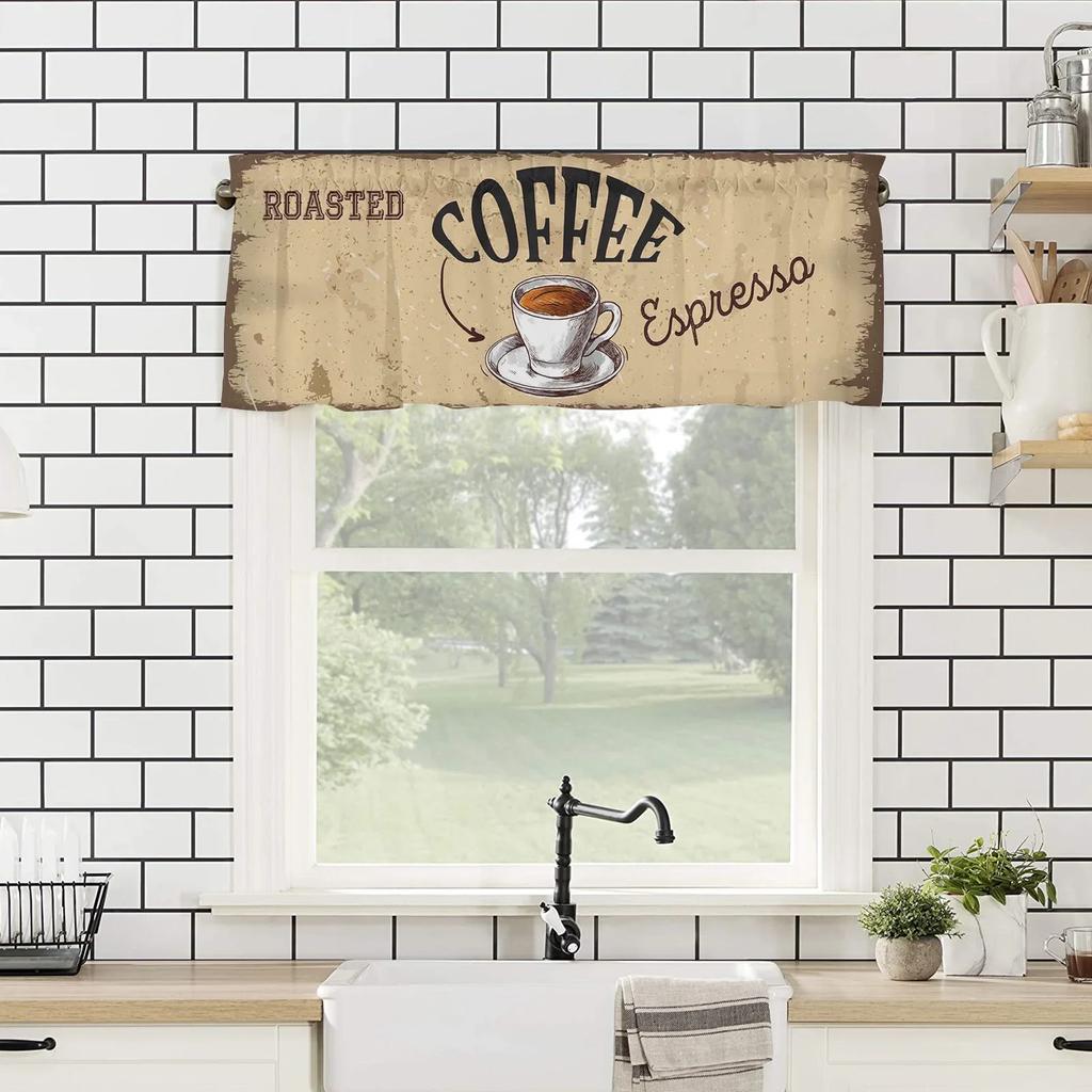 Кофейный ретро-стиль кухонные шторы на окна украшение дома короткие шторы для гостиной спальни маленькие шторы Cortinas