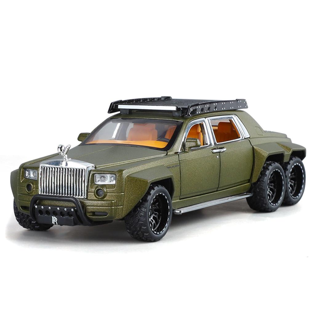 1/32 Scale Rolls Royce Phantom 6X6 Modified Alloy Diecast Metal Model Car Sound & Light Hobby Collectibles Holiday Gifts for Boyfriend