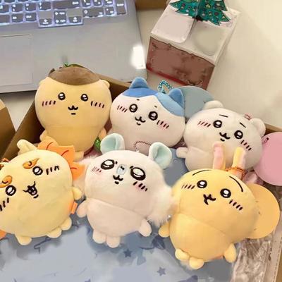 Плюшевая игрушка с мультяшным животным и цепочкой из бисера, фаршированный молоток, кот, кролик, плюшевая кукла, брелок «сделай сам», подвеска, украшение, украшение для рюкзака, подарок на день рождения