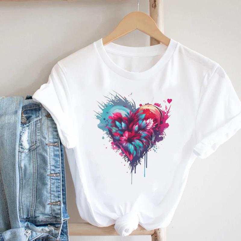 (Азиатский размер) Женская футболка с принтом пчелиного цветка, милая женская футболка 90-х годов, верхняя одежда, повседневная модная футболка с короткими рукавами, женские футболки с графическим рисунком