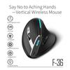 F-36 2.4G Bluetooth-compatible Mice Professional 8 Buttons Ergonomic Vertical Mouse for Computer Laptop