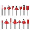 15pcs 1/4inch 8mm 6mm Router Bit Set Trimming Straight Milling Cutter for Wood Bits Tungsten Carbide Cutting Woodworking