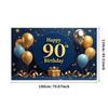 Баннер на 90-летие Золотой Шар С Днем Рождения Украшение для Вечеринки Фон для Фотосессии Празднование Юбилея